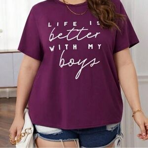 3/$28❤️ SHEIN Plus size slogan graphic T-shirts